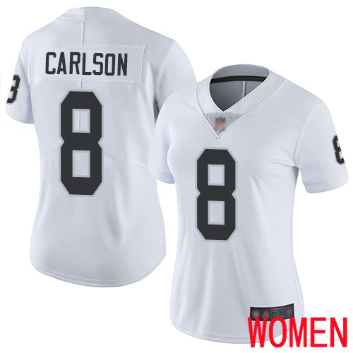 Oakland Raiders Limited White Women Daniel Carlson Road Jersey NFL Football #8 Vapor Untouchable Jersey